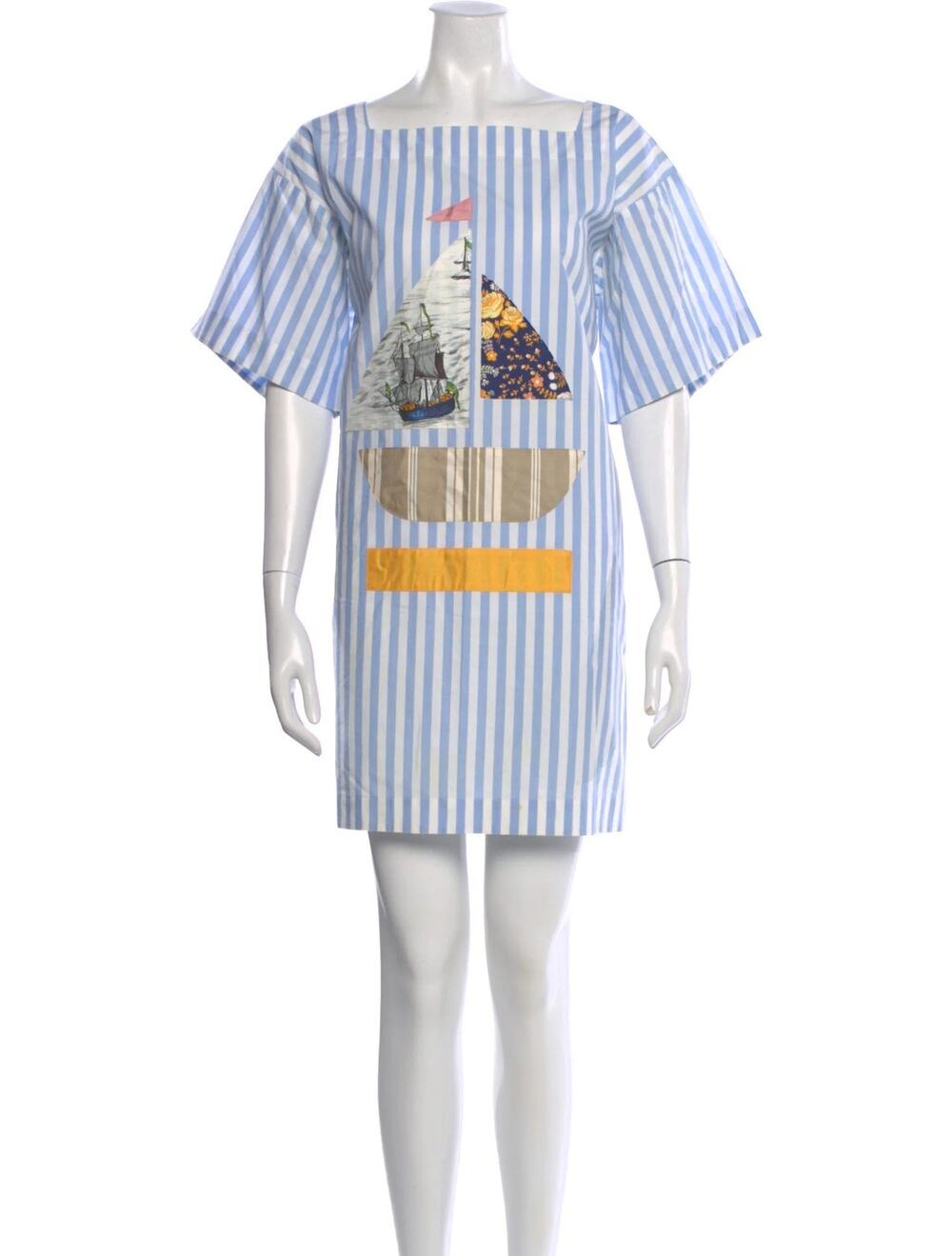 La Prestic Ouiston Striped Short Sleeves Mini Dress - XS
